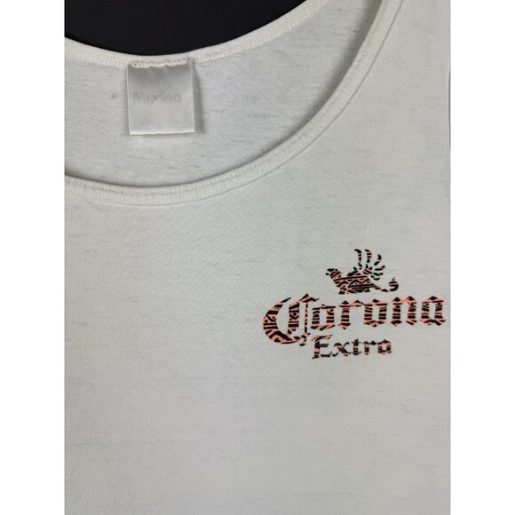 Vintage 90s Corona Extra Beer Promo Drink Alcohol Beach Tank Top - Picture 10 of 14